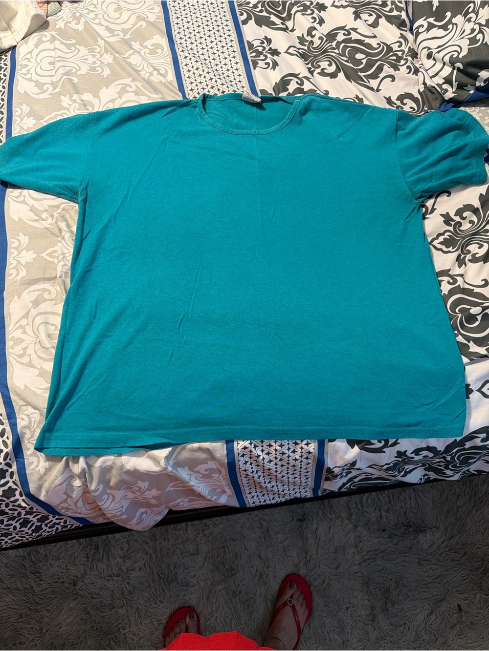 Women’s Teal Crewneck Short-Sleeve Shirt